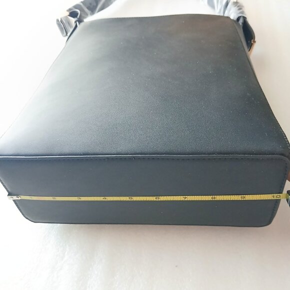 The Drop Alex Tall Bucket Tote Black Vegan Leather 12" NWT - Picture 3 of 12